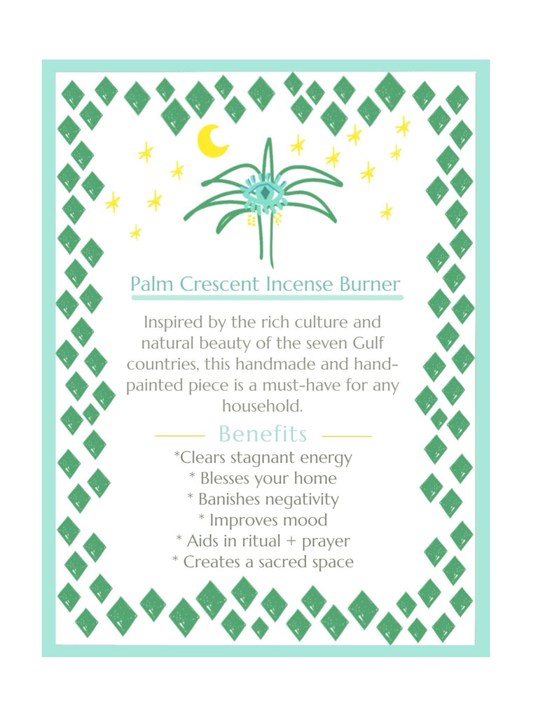Yellow Palm Tree Incense Burner