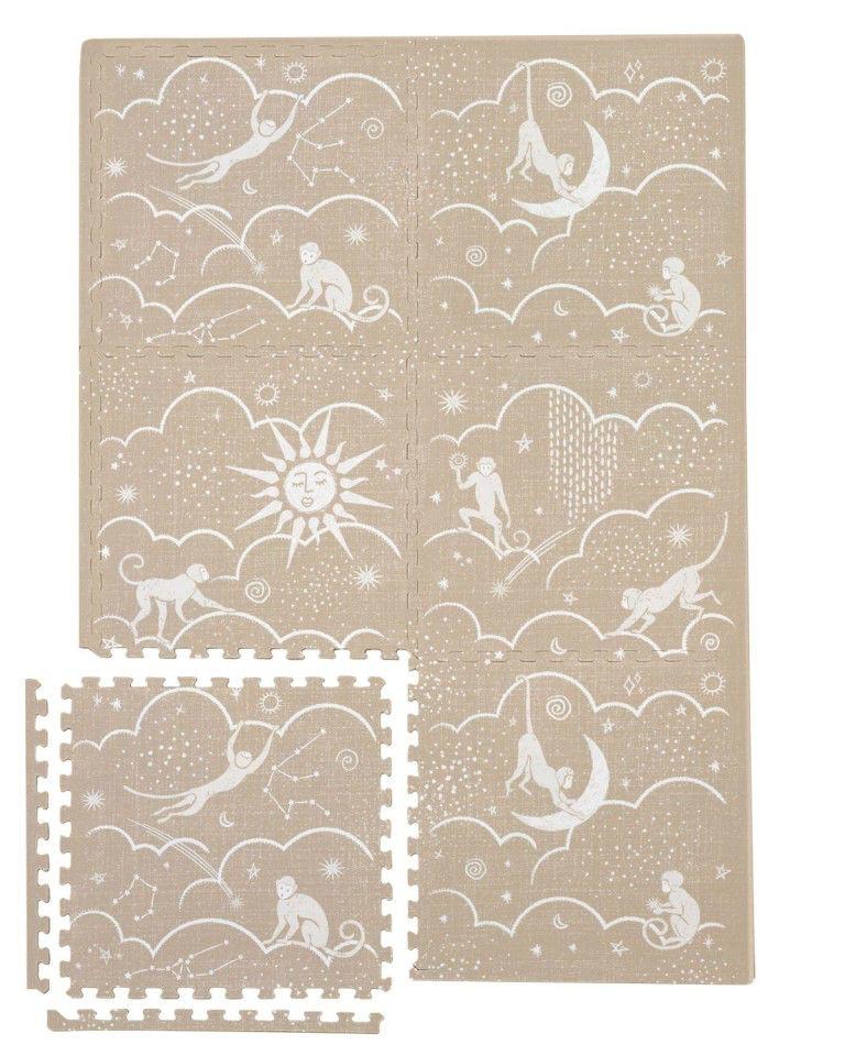 Moon Monkey Puzzle Play Mat - Sand