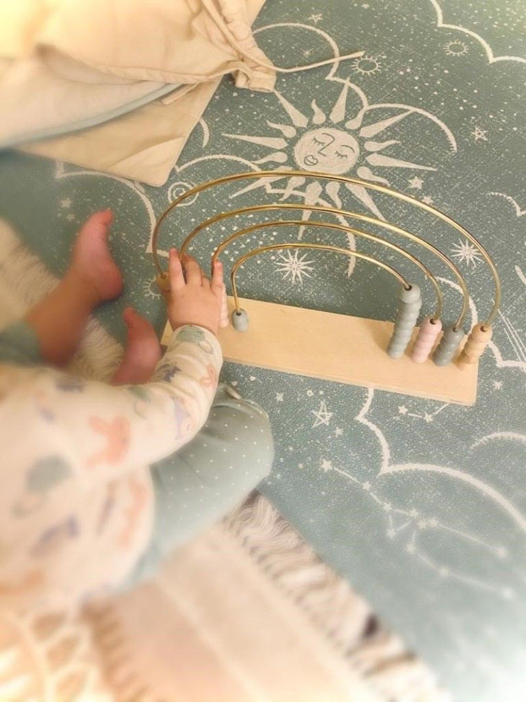 Moon Monkey Puzzle Play Mat - Azul
