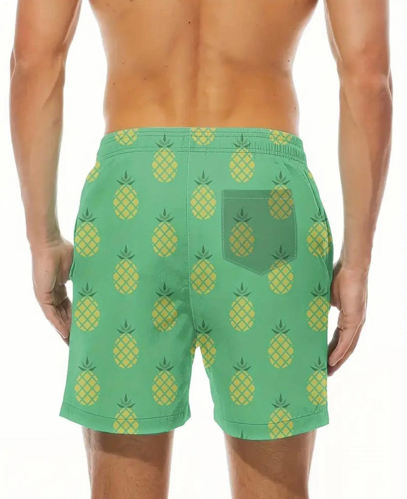 Green Pineapple Swim Trunk