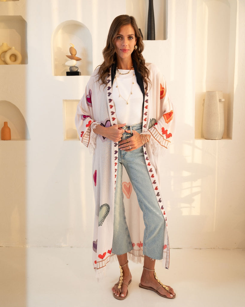 Multicolor Kimono Abaya