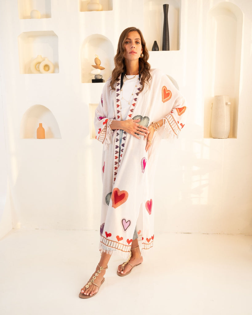 Multicolor Kimono Abaya