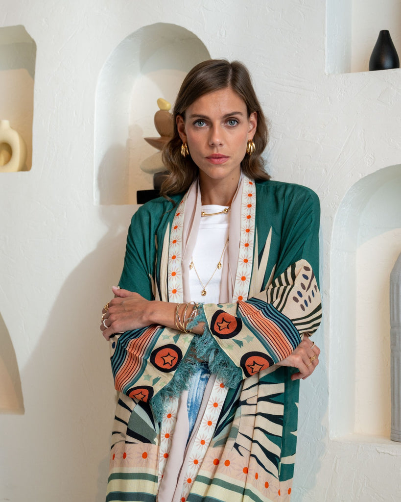 Multicolor Kimono Abaya