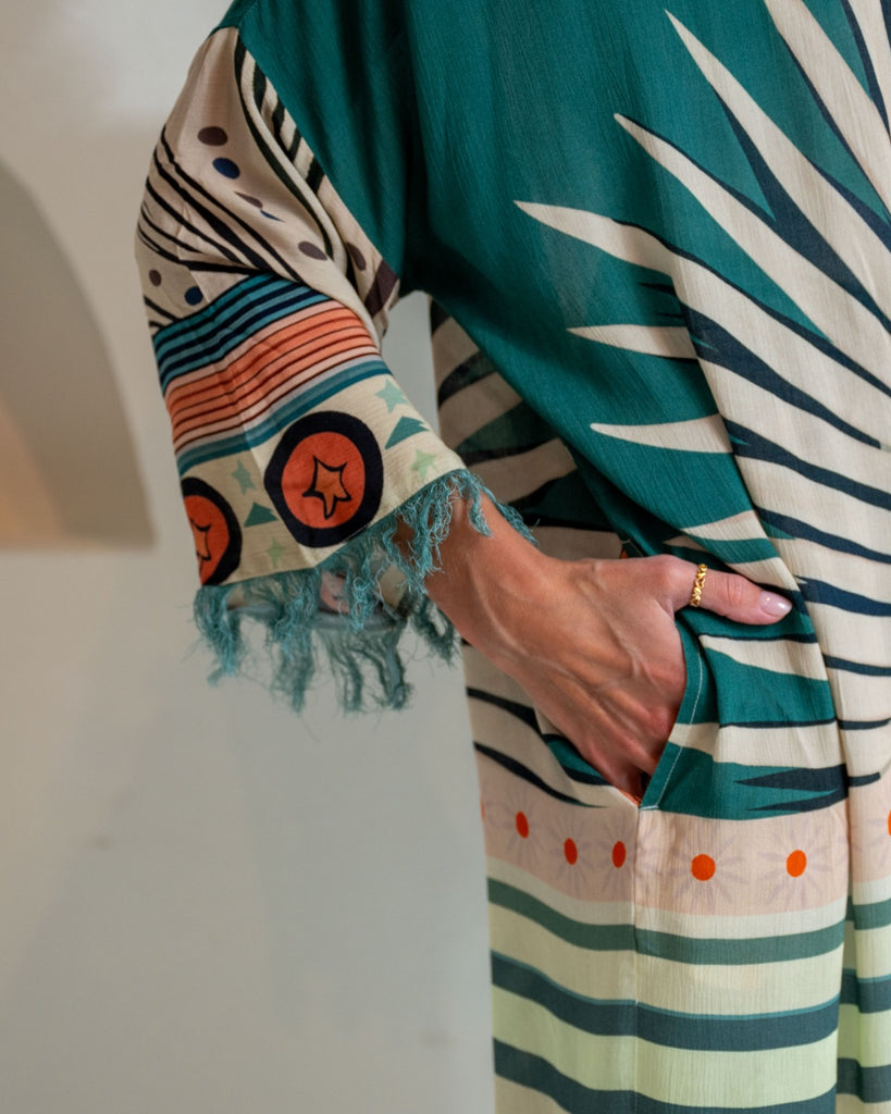 Multicolor Kimono Abaya