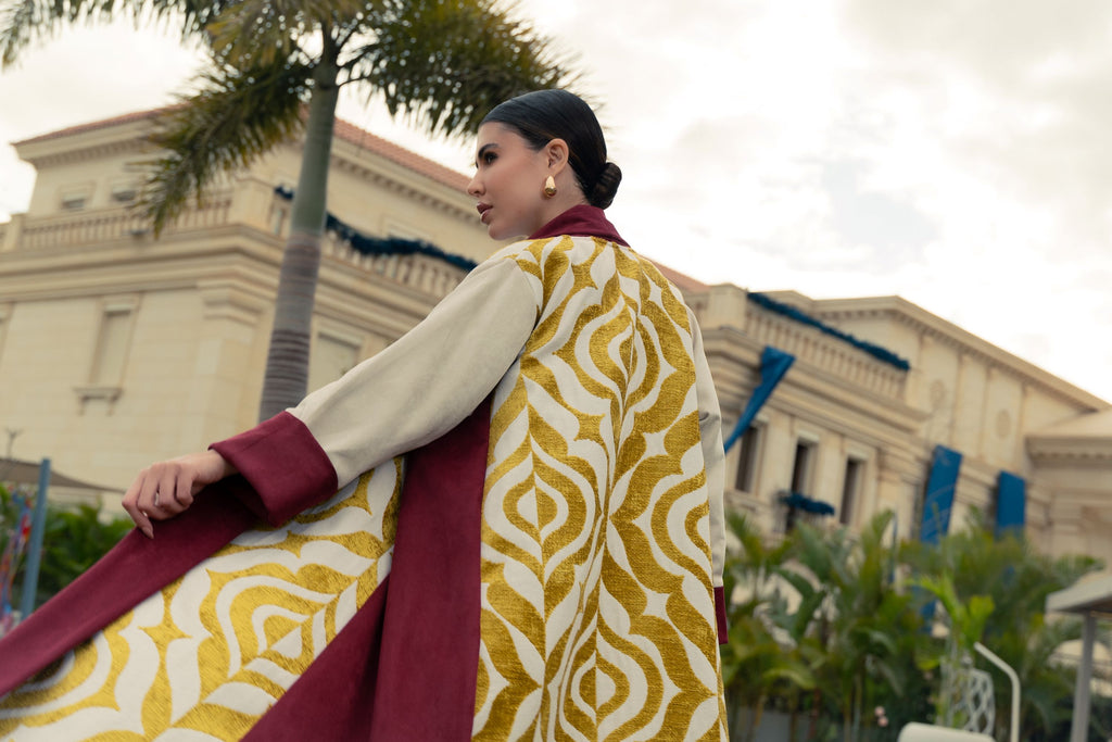 Multicolor Wool Abaya