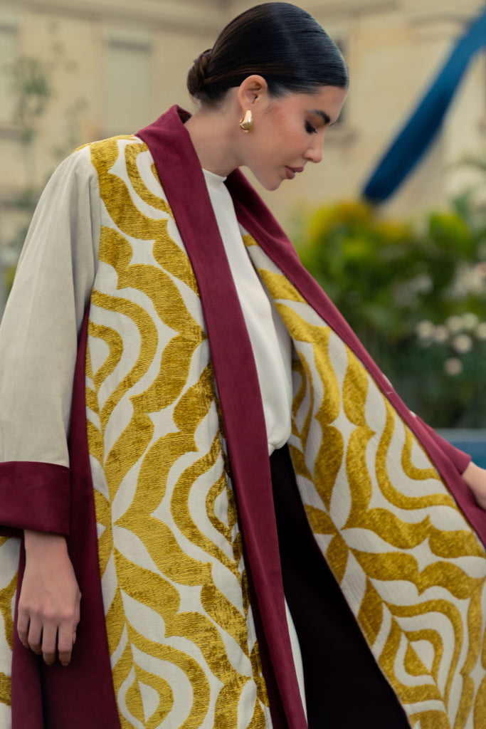 Multicolor Wool Abaya