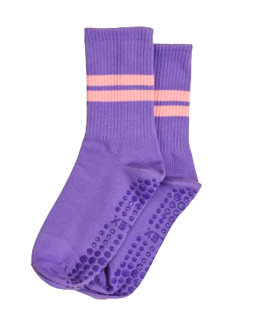 Purple Striped Socks