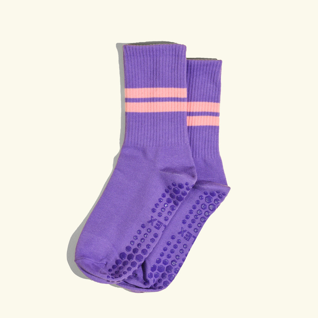 Purple Striped Socks