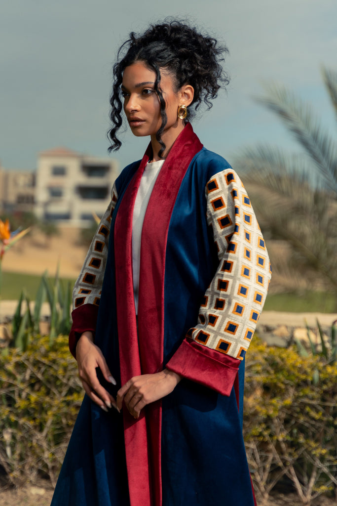 Multicolor Wool Abaya