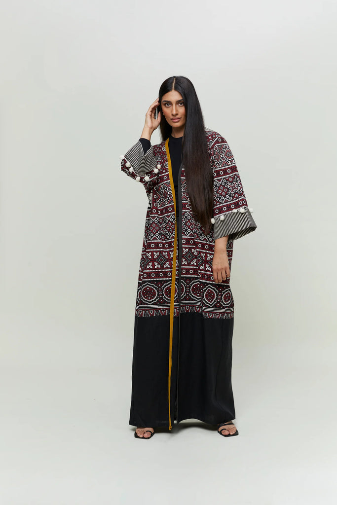 Burgundy Zahra Abaya