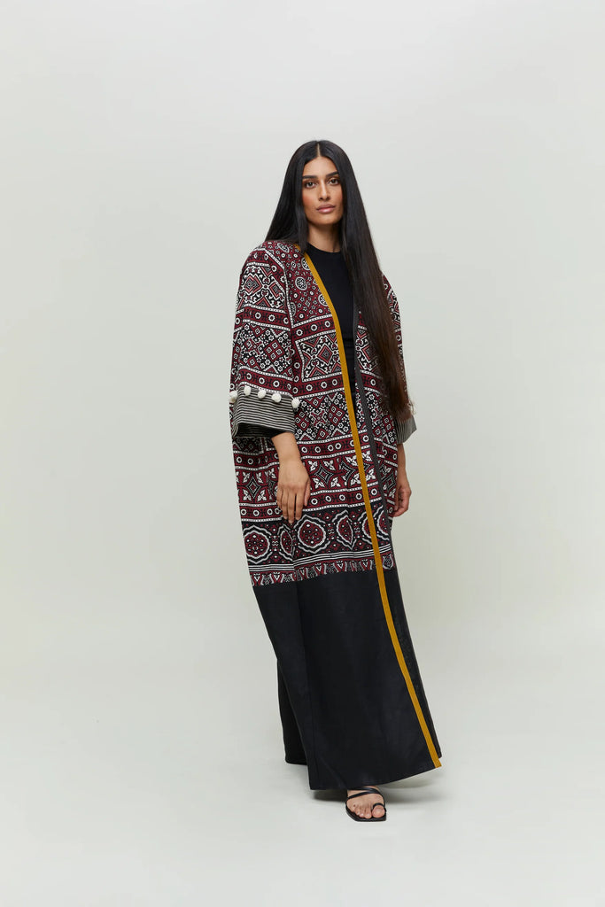 Burgundy Zahra Abaya