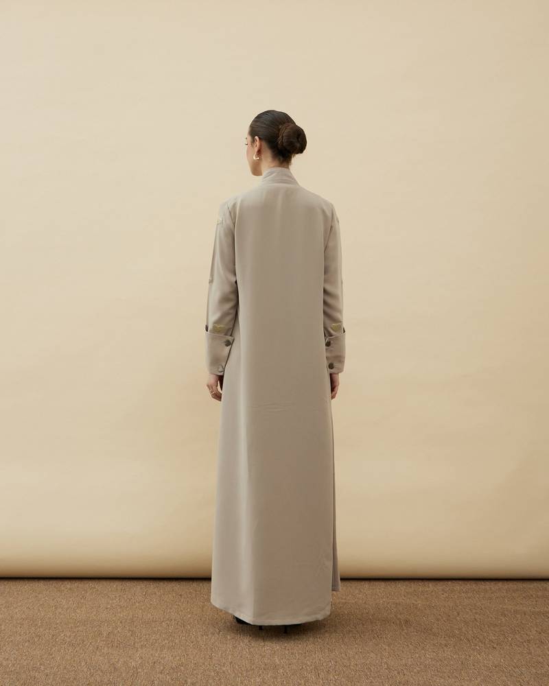 Bella Beige Japanese Crepe Abaya