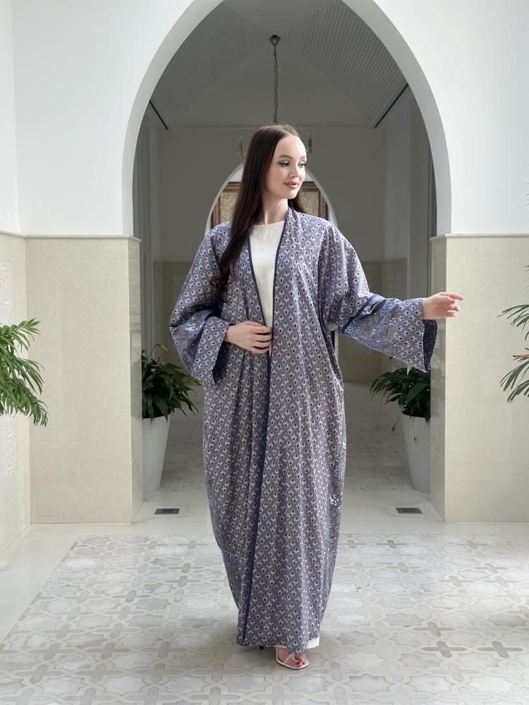 Blue Cotton Abaya