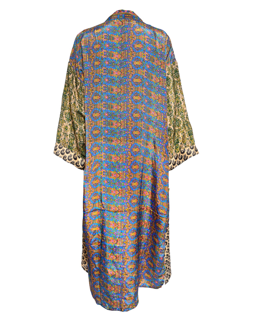 Multicolor Silk Kimono Abaya