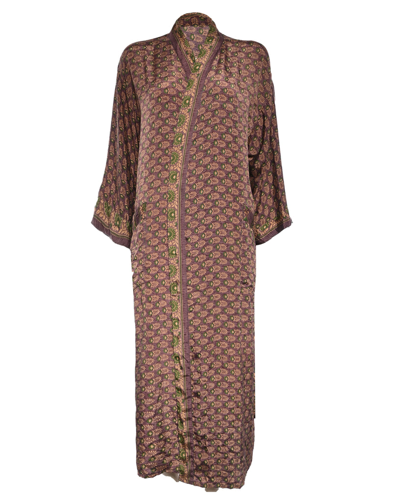Multicolor Silk Kimono Abaya