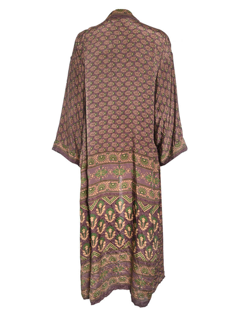Multicolor Silk Kimono Abaya