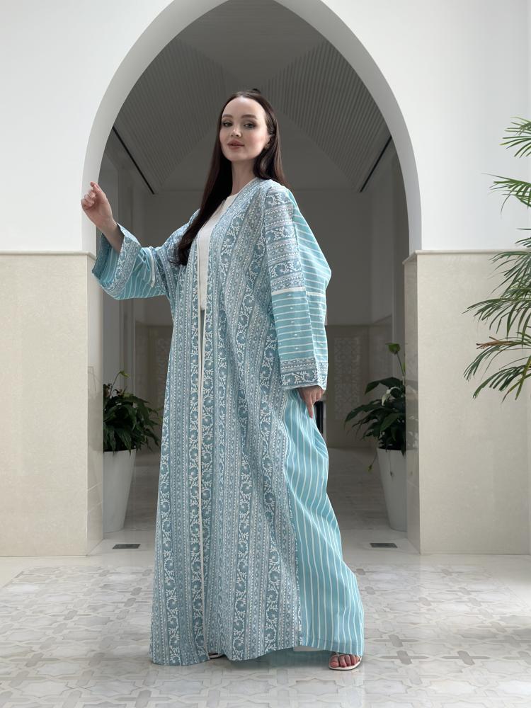 Blue Cotton Abaya
