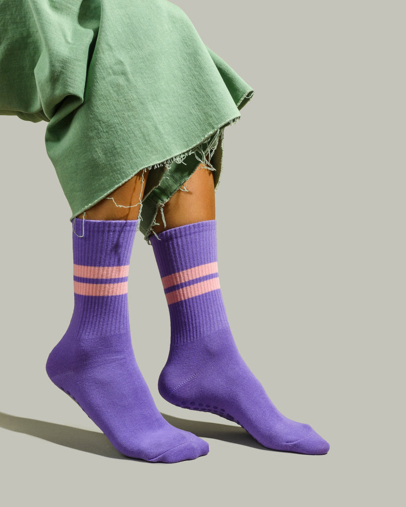 Purple Striped Socks