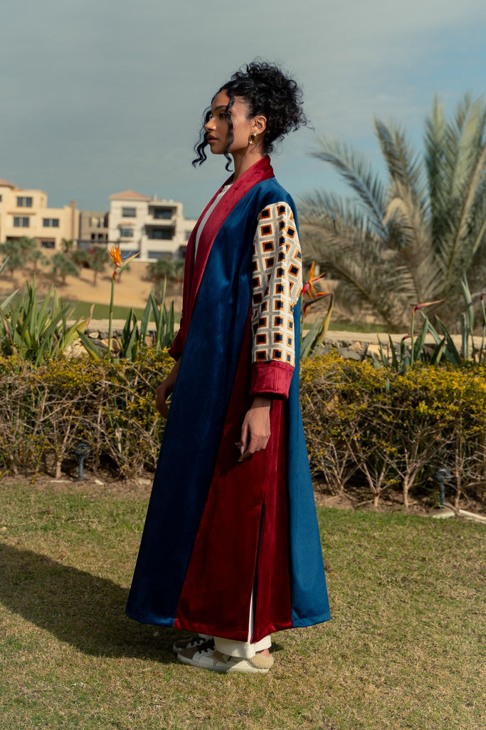 Multicolor Wool Abaya