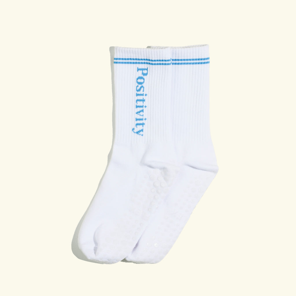 White Positivity Socks