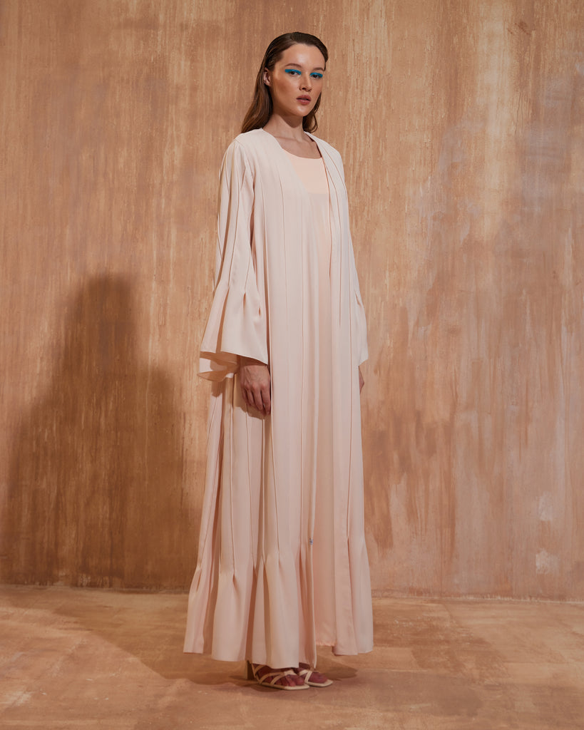 Light Pink Stitched Abaya