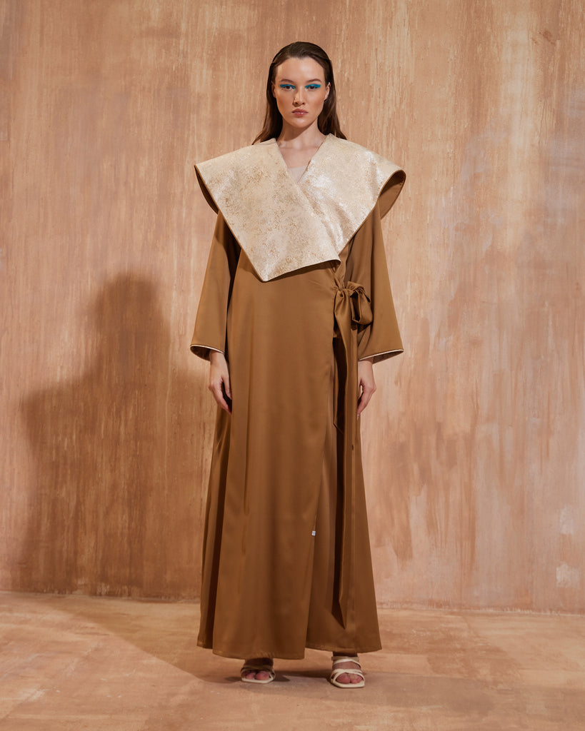 Brown Wrap Around Abaya