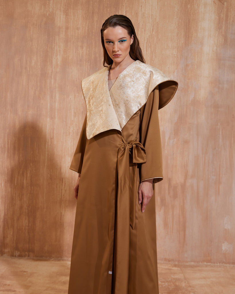 Brown Wrap Around Abaya