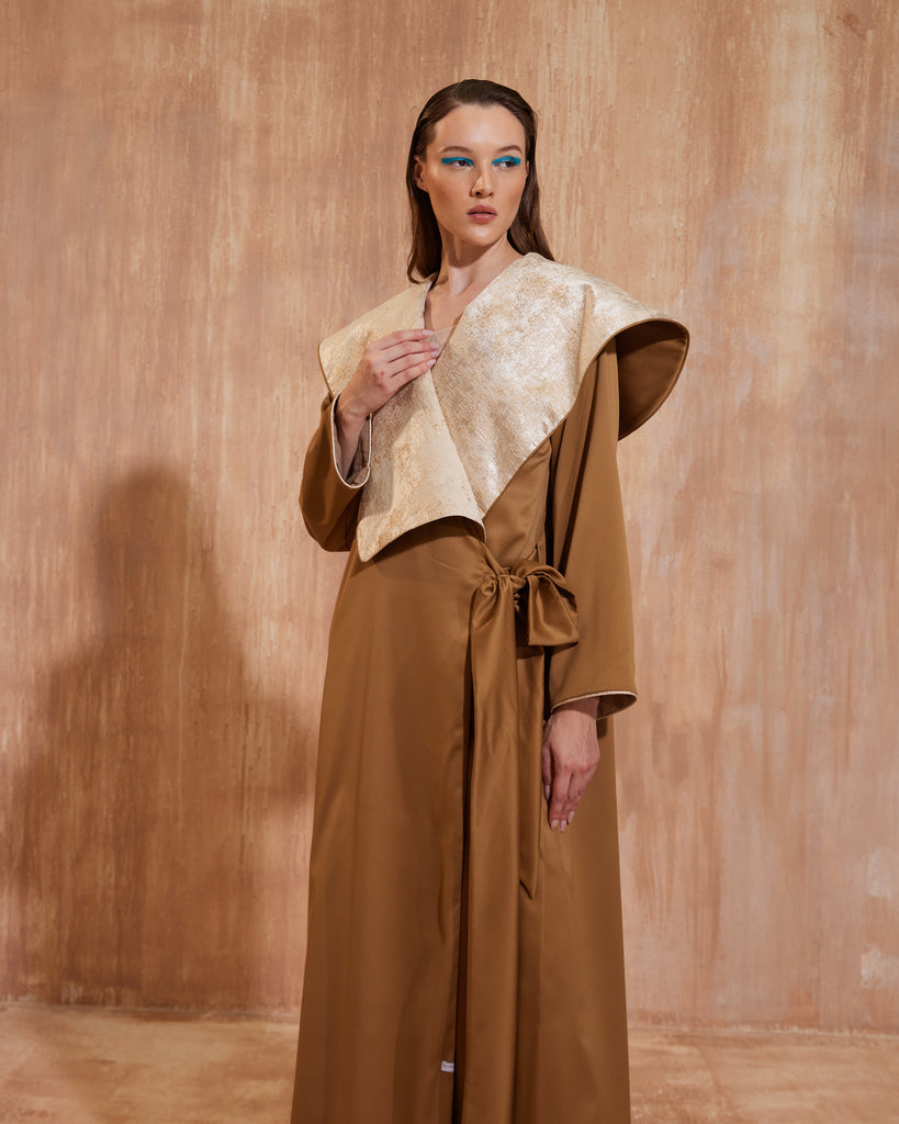 Brown Wrap Around Abaya