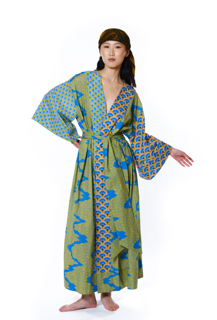 Kobe Waves Cotton Kimono