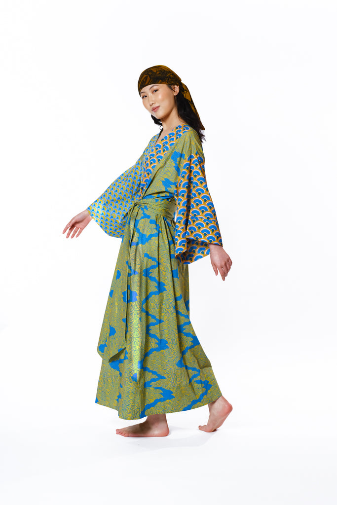 Kobe Waves Cotton Kimono