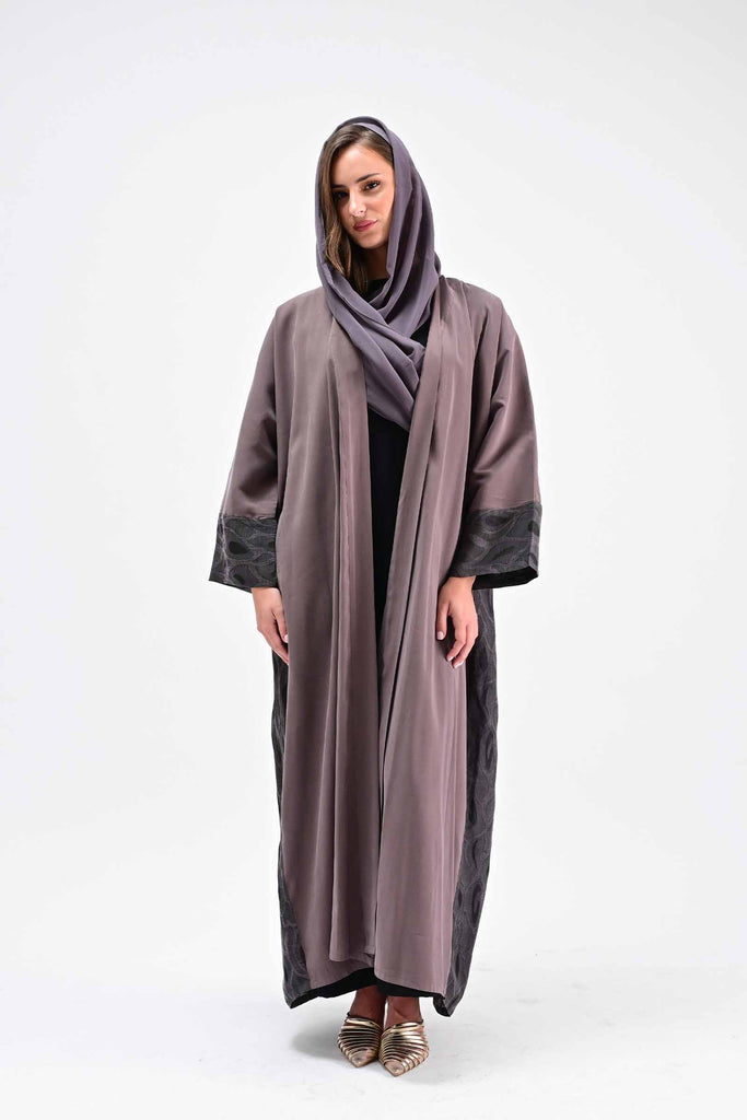 Suaad Brown Linen Abaya