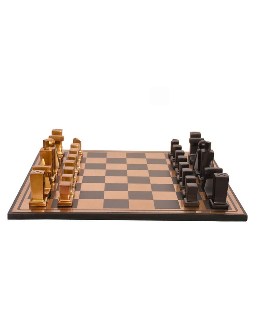 Gold & Black Chess Board