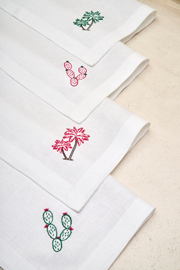 Botanical Embroidered Napkin Set