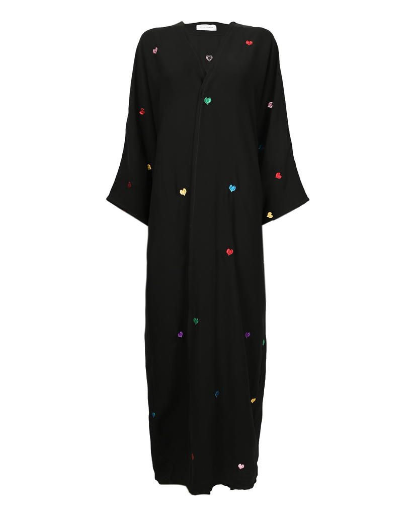Rainbow Hearts Abaya