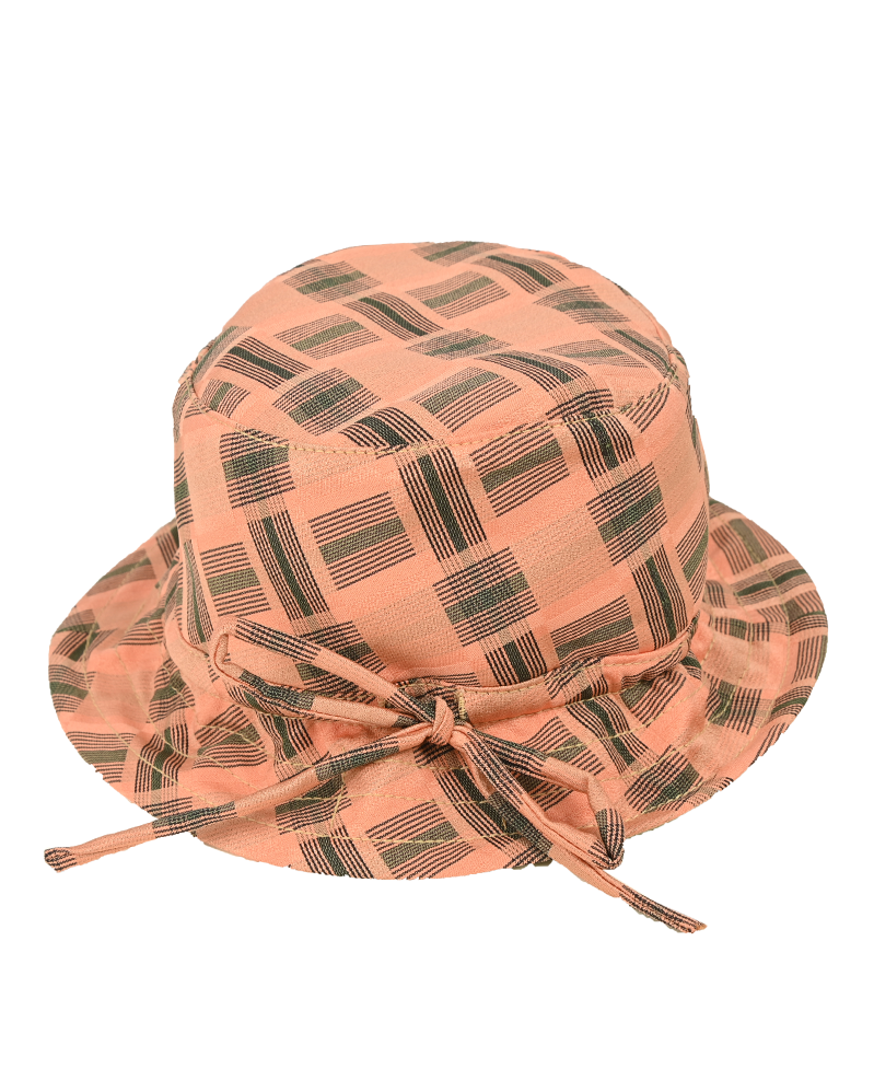Reversible Pink Striped Bucket Hat
