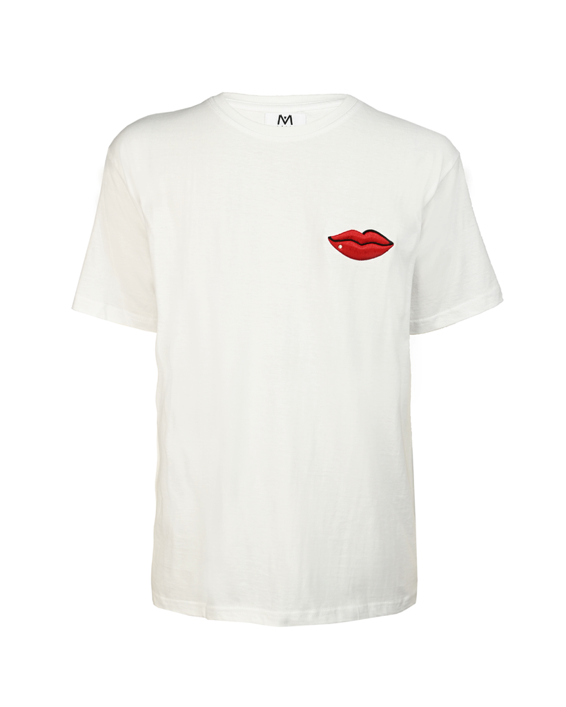 Red Lips White T-Shirt