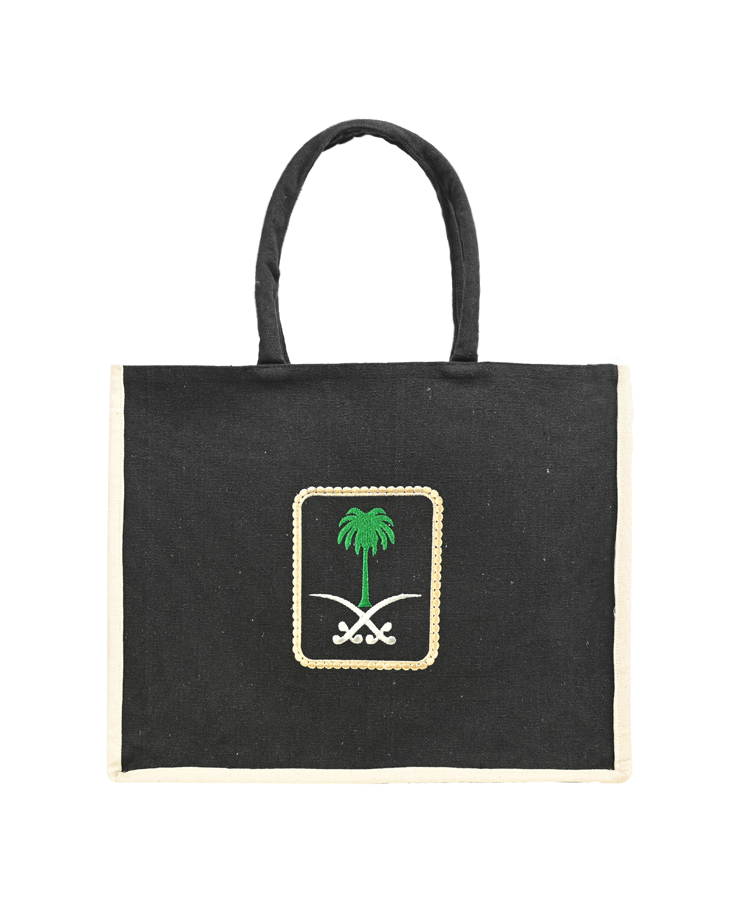 Black Saudi Emblem Tote Bag