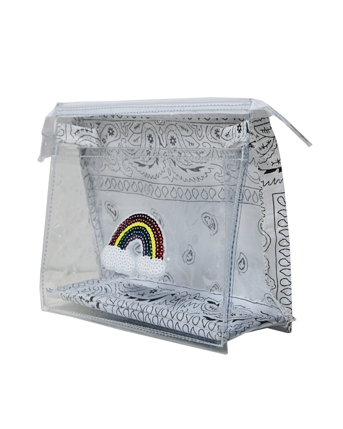 White Bandana Beach Pouch