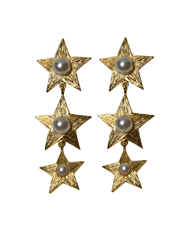 Stars Gold Plated Earrings