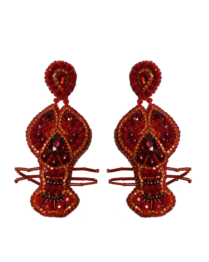 Red Crab Earrings