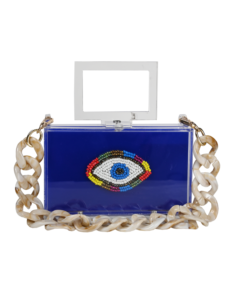 Embroidered Eye Clutch