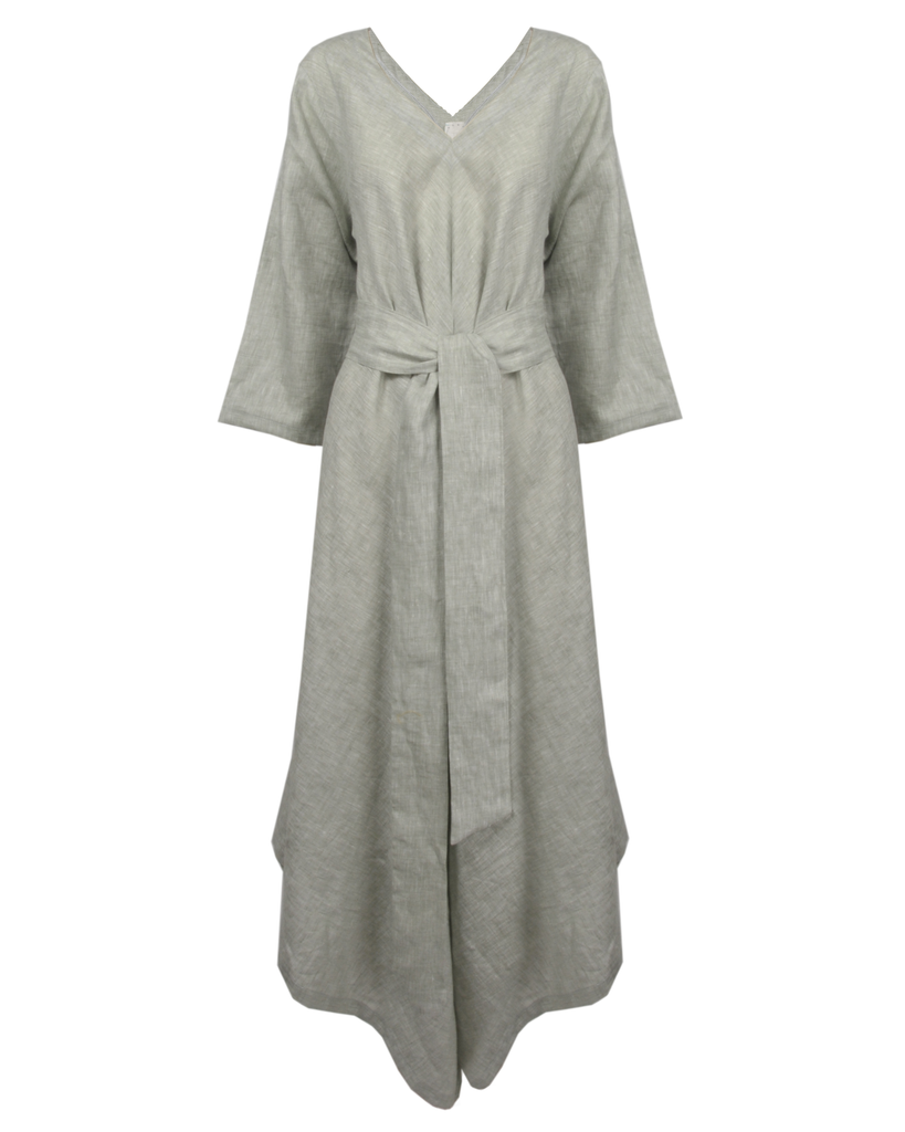 Green Linen Jumpsuit