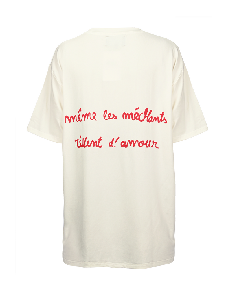 "Même les méchants rêvent d’amour" Printed T-Shirt