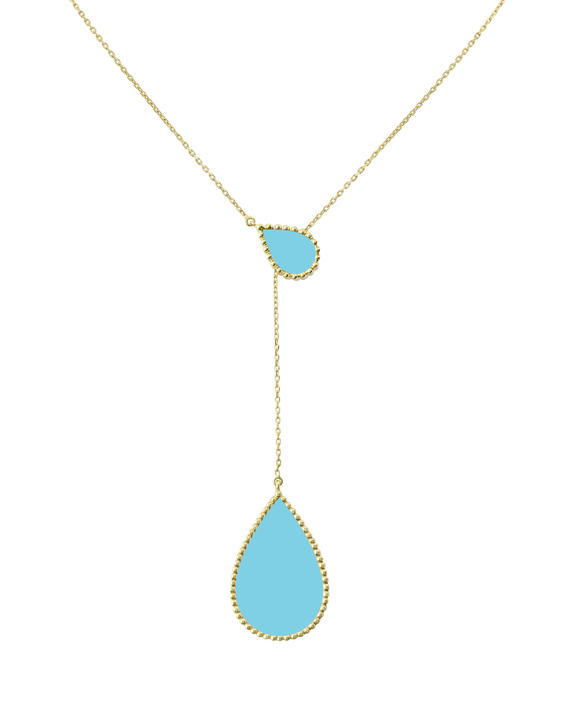 Hayma Turquoise Yellow Gold Necklace