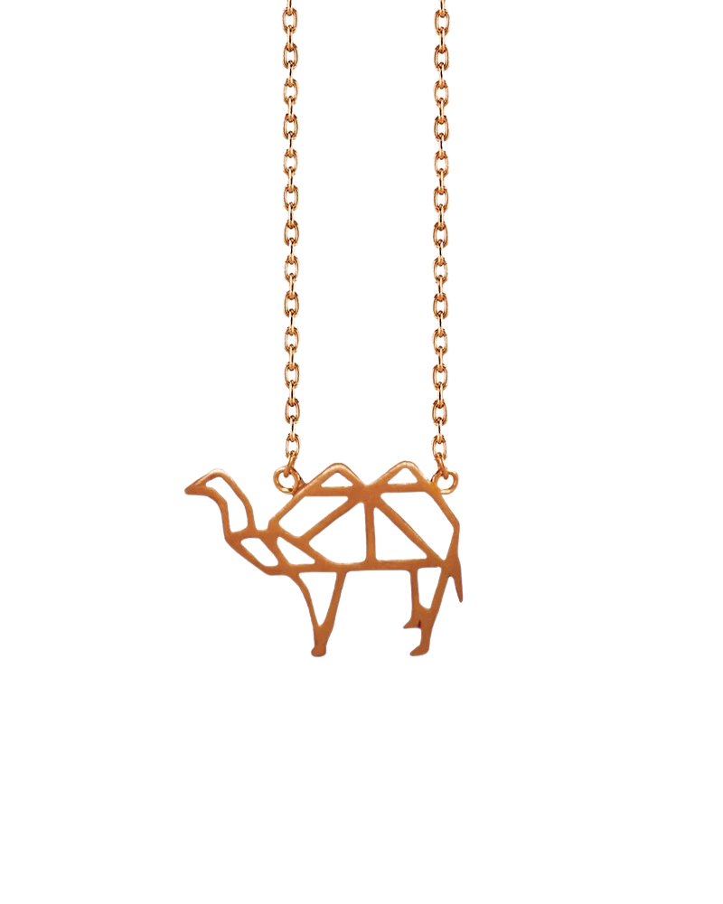 Rose Gold Safar The Origami Camel Necklace