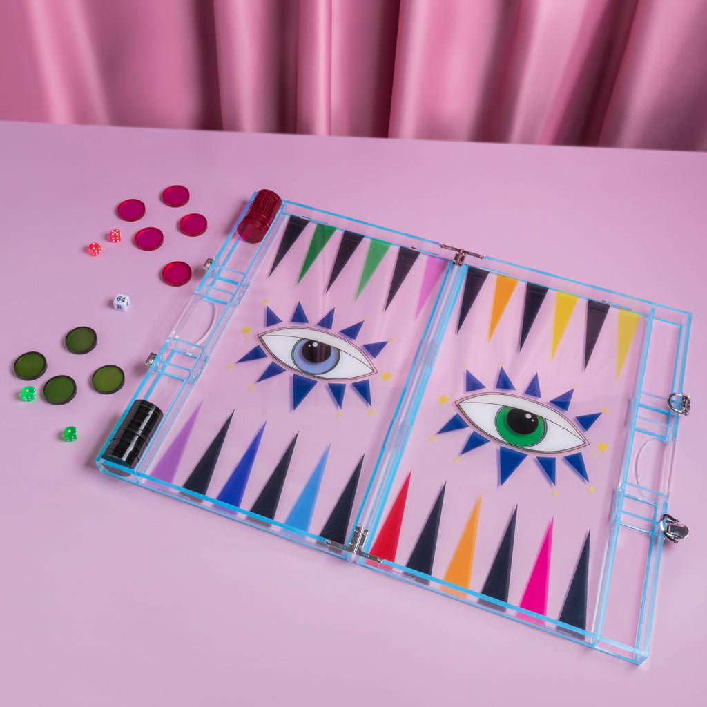 Rainbow Backgammon Board