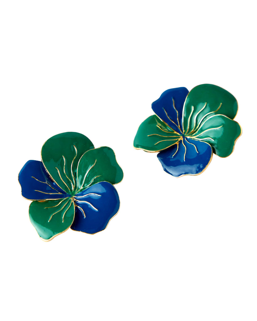 Iris Floral Earrings