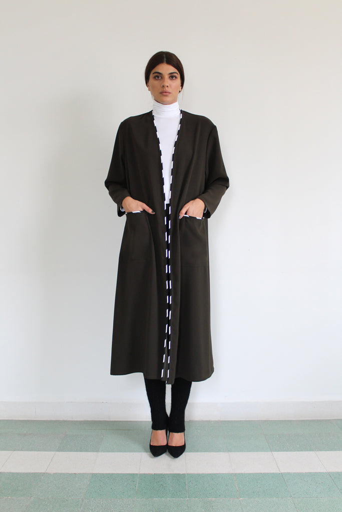 Midi Dark Khaki Sous Abaya