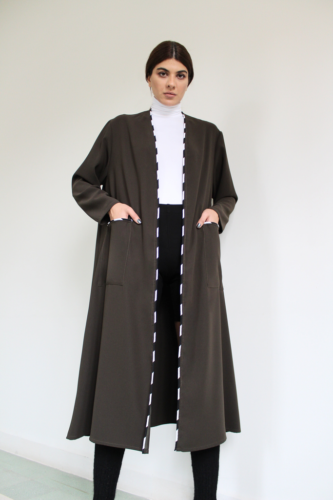 Midi Dark Khaki Sous Abaya