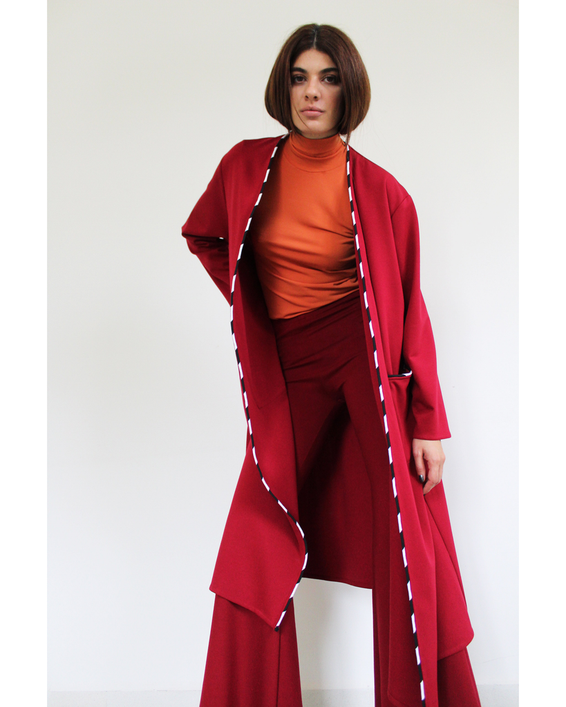 Midi Burgundy Color Sous Abaya
